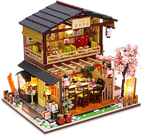 GuDoQi DIY Miniature Dollhouse Kit, Miniature House Kit 1:24 Scale, Tiny House kit with Music and Furniture Kit, Great Gift for Birthday Christmas
