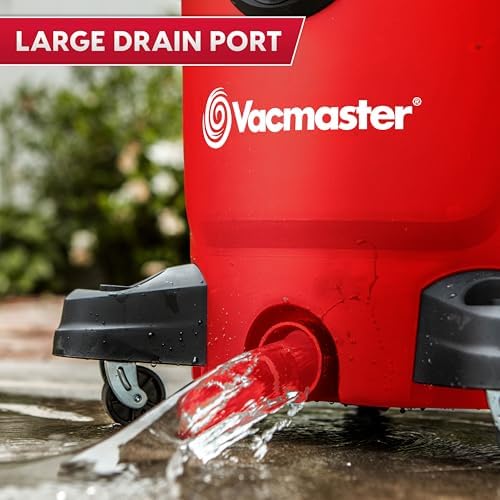 Vacmaster VJH1211PF 1101 12-Gal 5.5 Peak HP Heavy-Duty Wet/Dry Vac Red