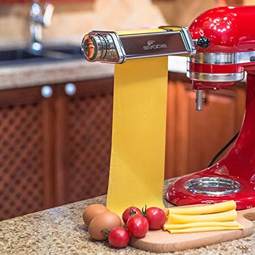 GVODE Pasta Roller Attachment for KitchenAid Stand Mixer, 8 Settings | 304 Stainless Steel, 8 Adjustable Thickness Settings (0.4-2mm), Fits all KitchenAid Stand Mixer Models
