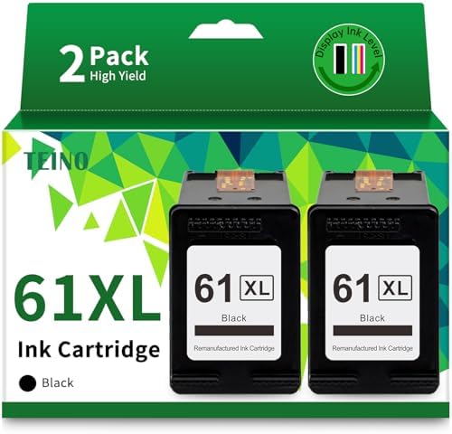 TEINO 61XL 61 Black Ink Cartridge Replacement for HP Ink 61
