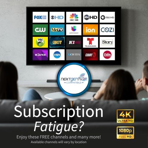 Antennas Direct ClearStream 1MAX HDTV Antenna UHF VHF Multi-Directional, 40+ Mile Range, 4K 8K UHD