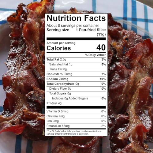 Wellshire Farms 8oz Uncured Smoked Beef Bacon – Made from Pasture-Raised Beef with No Antibiotics or Added Hormones, Bold Flavor and Ready to Serve