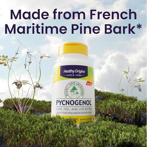 Healthy Origins Pycnogenol Pine Bark 150 mg, 60 Veggie Caps