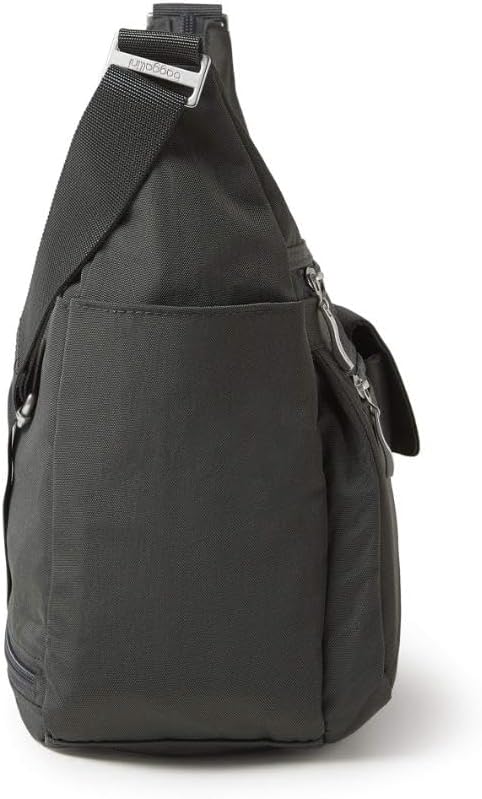 Baggallini womens Everywhere Bagg Crossbody Women 11x9 Lightweight Nylon Hobo Water-resistant Travel Bag W/Rfid