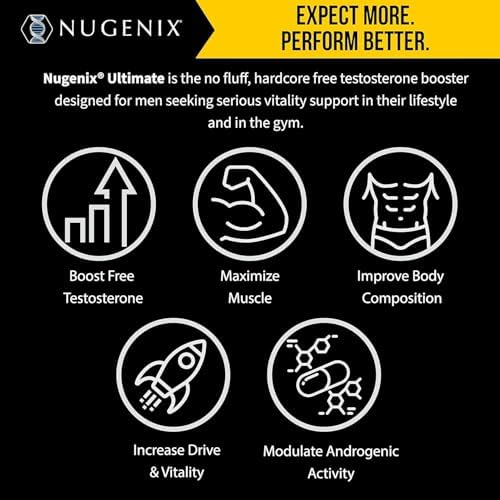 Nugenix Ultimate, Testosterone Booster, 120 tablets | Maximize Muscle, Increase Drive, Modulate Androgenic Activity