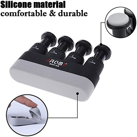 Finger Strengthener, 4 Tension Adjustable Hand Grip Exerciser Ergonomic Silicone Trainer for Guitar, Piano, Trigger Finger Training