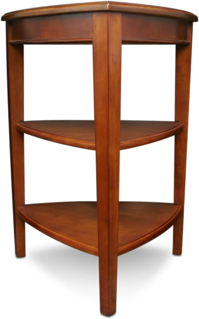 Leick Home Shield Wedge End Table, 21", Glazed Auburn