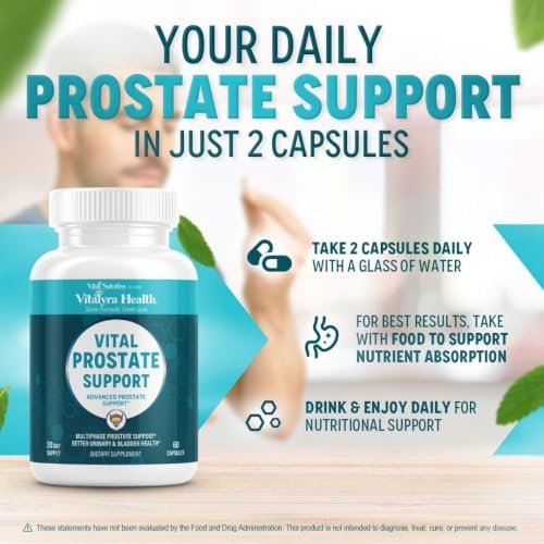 VITAL NUTRITIVE Saw Palmetto Prostate Supplement for Men - Beta-Sitosterol | Herbal prostate formula with saw palmetto