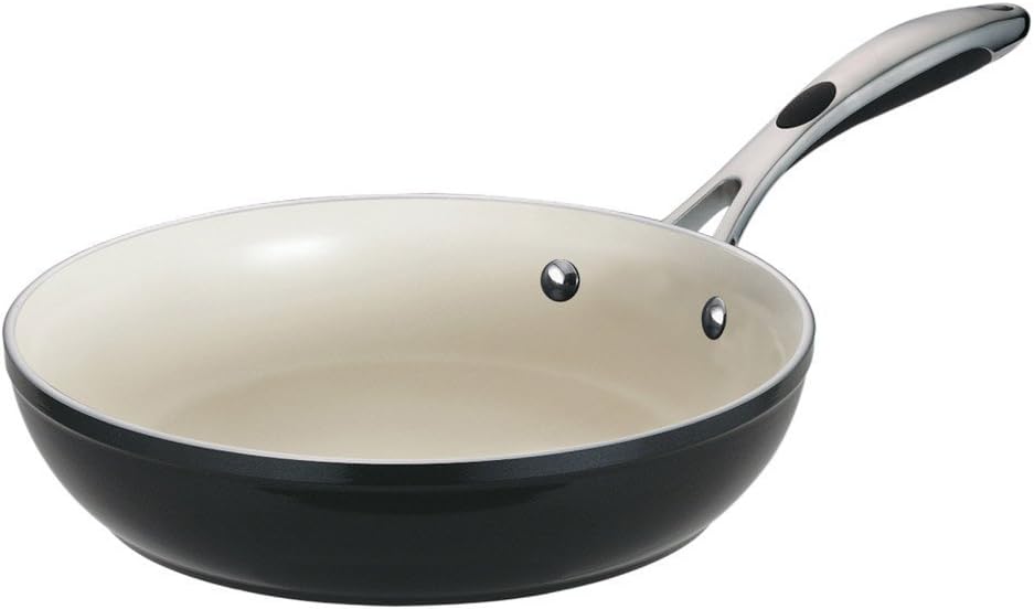 Tramontina Ceramica Deluxe 1.5-Quart Sauce Pan with Glass Lid | Ceramic Non Stick Small Saucepan, Oven-Safe, Metallic Black