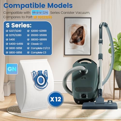 20 Pack 3D Airclean GN Vacuum Bags For Miele Classic C1 & Complete C1
