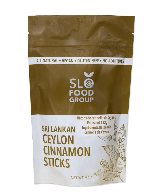 Slofoodgroup -Ceylon Cinnamon Sticks - 1 Lb - Pure Ceylon Cinnamon Quills -5 Inch Cut Cinnamon Spice from Sri Lanka, True Cinnamon - Cinnamomum Verum