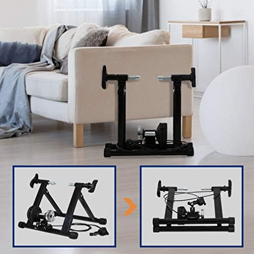 FDW Magnetic Bike Trainer Stand for Indoor Riding, Steel Bicycle Exercise Training Stand with Noise Reduction Wheel