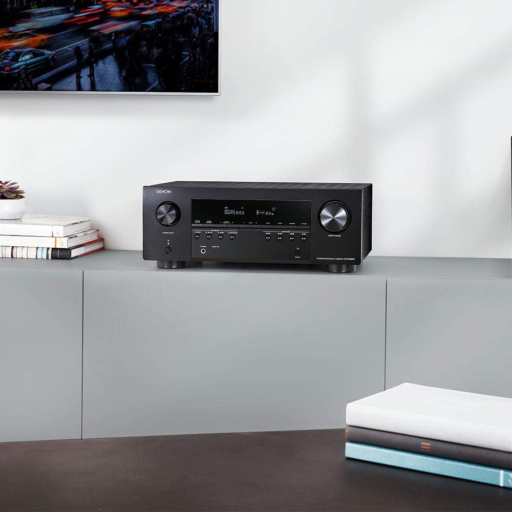 Denon AVR-S960H 8K Ultra HD 7.2 Channel (90Watt X 7) AV Receiver, Black