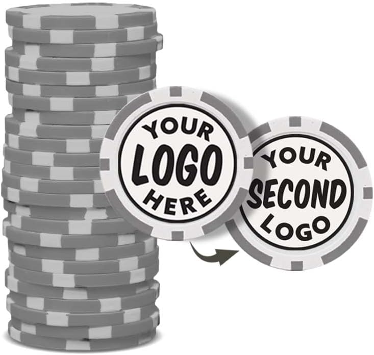 Custom Poker Chips (50 Pack) | Personalized Monogram Logo Poker Chips - Your Custom Logo