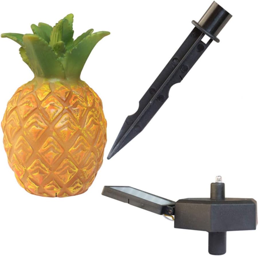 Uonlytech 2-Pack Pineapple Solar Outdoor Landscape Lights Waterproof Solar Garden Lamps for Pathways Yard Patio Party Outdoor Decoration
