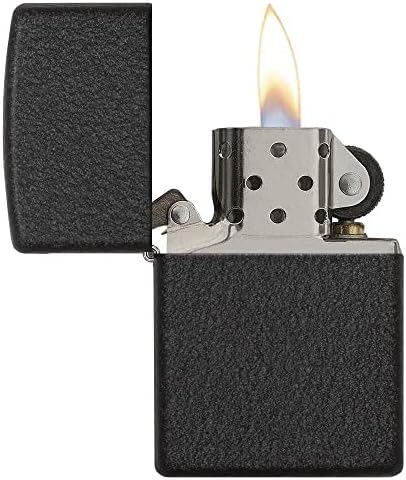 Zippo Lighter – Personalized Custom Message Engraved Windproof Classic Pocket Lighter Black Matte