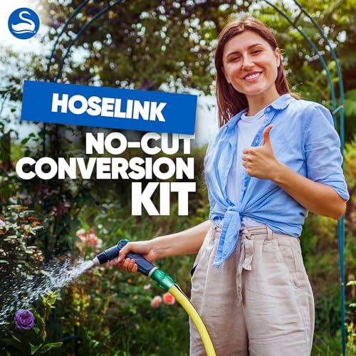 Swan Hoselink 2-Way Heavy Duty Hose Splitter, Quick Connect Fittings for Garden Hose, Leak-Proof Outdoor Faucet Adapter