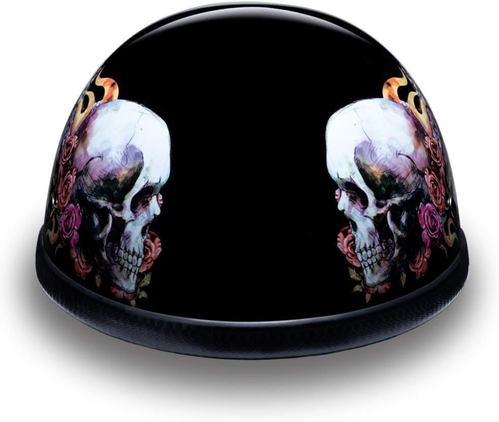 Daytona Helmets Graphics Bicycle Helmets for Men - Novelty Half Helmet with Breathable Liner - Retro Skull Cap – Eagle Headgear with Head Wrap