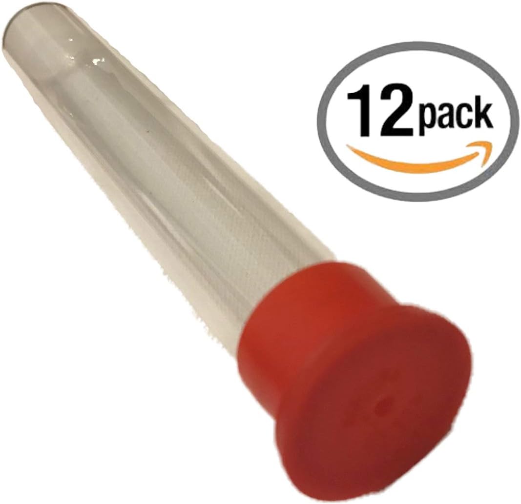 RELODECOR Hummingbird Feeder Tubes with Red Cap, 12 Pack
