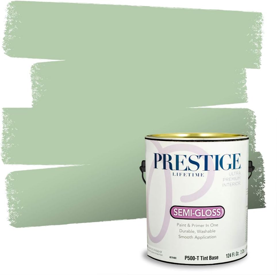 PRESTIGE Paints Exterior Paint and Primer In One, 1-Gallon, Semi-Gloss, Comparable Match of Sherwin Williams* Shamrock*