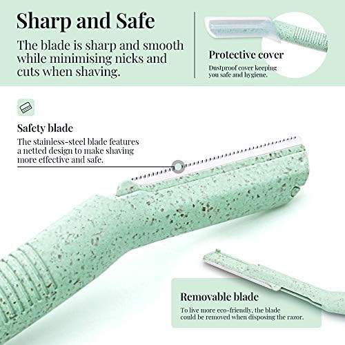 Ennva Disposable Dermaplane Eyebrow & Facial Razors, 6 Pack