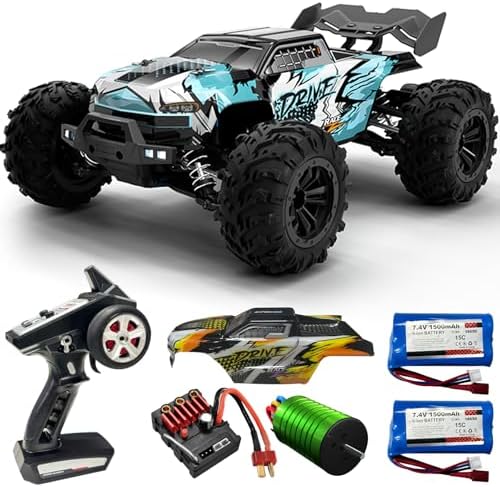 1:16 Scale Brushless RC Car - 50+ MPH High Speed All Terrain Off-Road Monster Truck for Adults & Teens 14+ | 2.4GHz, 2X LiPo Batteries