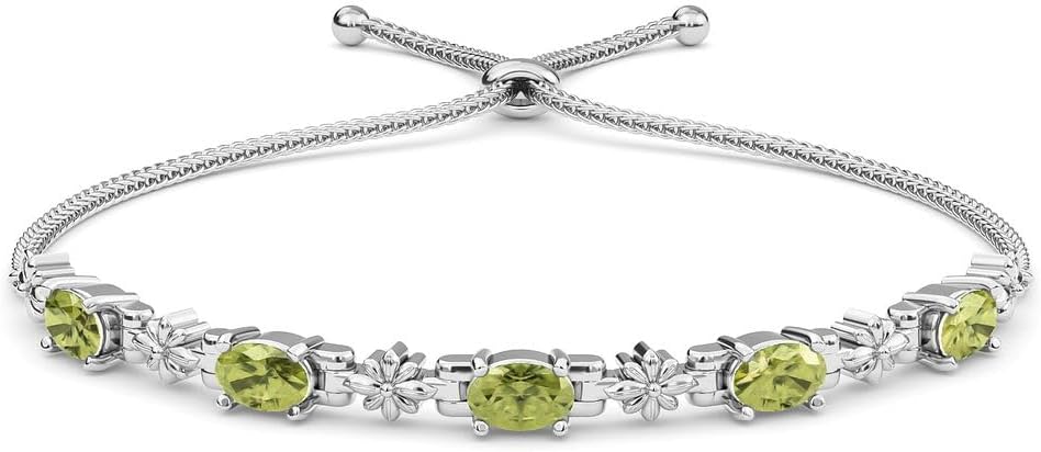 Birthstone Bracelets Charm Bolo Bracelet Adjustable Gemstone | Birthday, Gifts