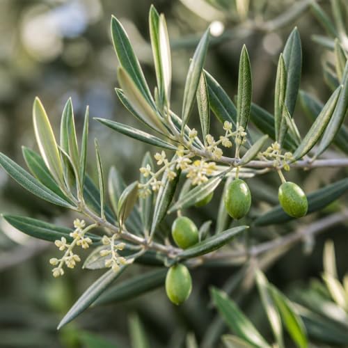 Arbequina Olive Tree - Beautiful Live Plant - 6 Inch Pot - Grow Your Own Olives Indoors - Olea Europaea