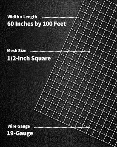 Hardware Cloth 1/2'' Chicken Wire Fencing 48'' x 100' 19-Gauge