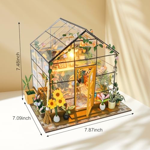 GuDoQi DIY Miniature Dollhouse Kit with Furniture, Tiny House kit 1:24 Scale, Need to Assemble Around 30 Hours