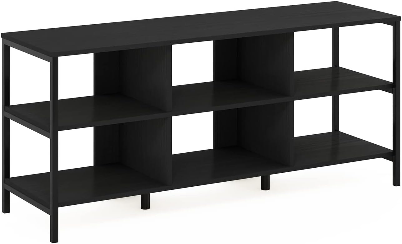 Furinno Fowler Multipurpose TV Stand Bookshelves, French Oak Grey