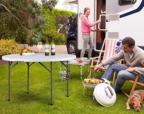 ZenStyle 3 ft Indoor Outdoor Heavy Duty Portable Plastic Folding Table