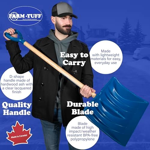 Farm-TUFF Heavy Duty Multi-Purpose Shovel - Snow, Barn, Grain