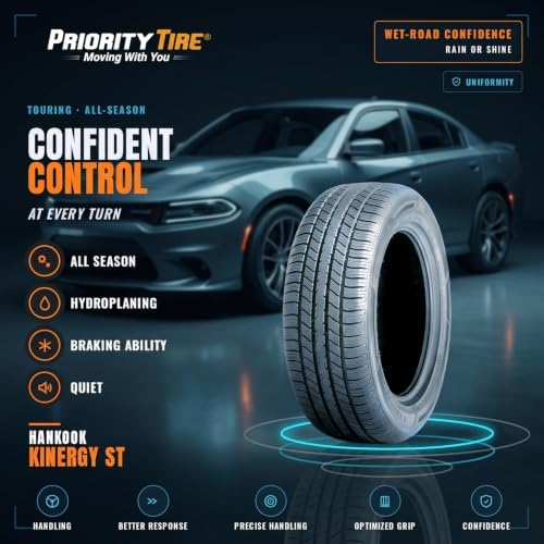 Hankook Kinergy ST (H735) 215/70R15 98T | Passenger Touring All Season Traction 98T Rated Standard Load Radial Construction Black Sidewall Tire