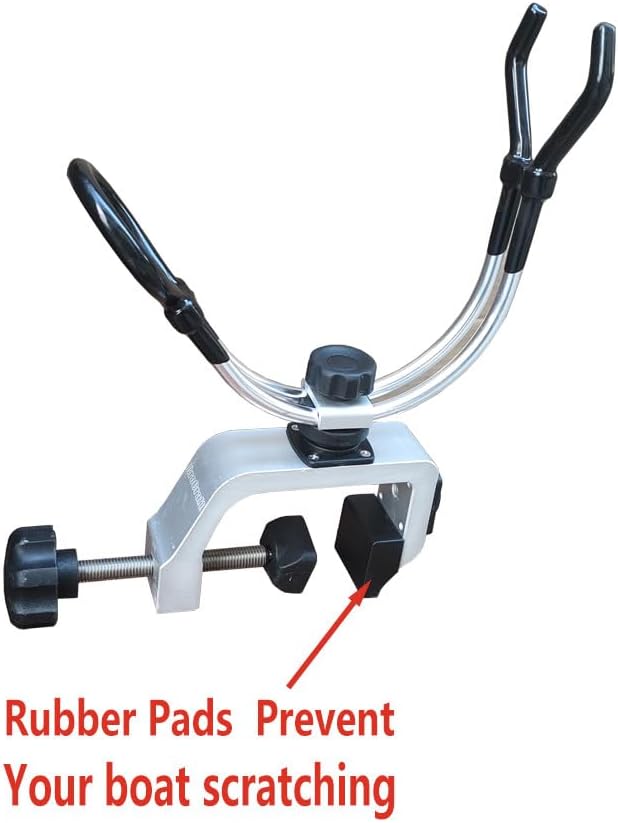 Brocraft 2Pcs Heavy Duty Fishing Pole Rod Holder with Aluminum Universal Clamp (Generation 2)