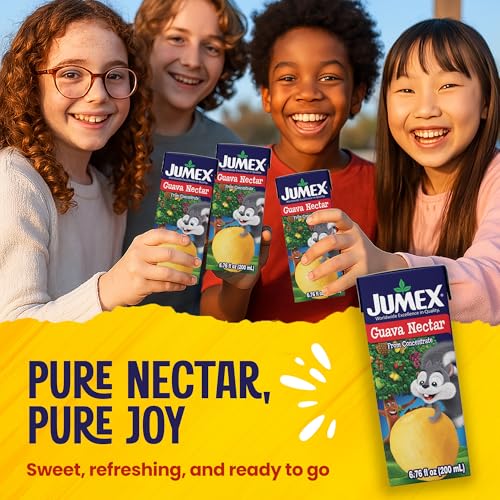 Jumex Apple Nectar Juice Boxes for Kids - Apple Juice Box with Straw - Mini Drinks for Kids - Made with Fresh Fruit Puree Concentrate - School Snacks & Smoothie Mix - 6.76oz, 24 Pack