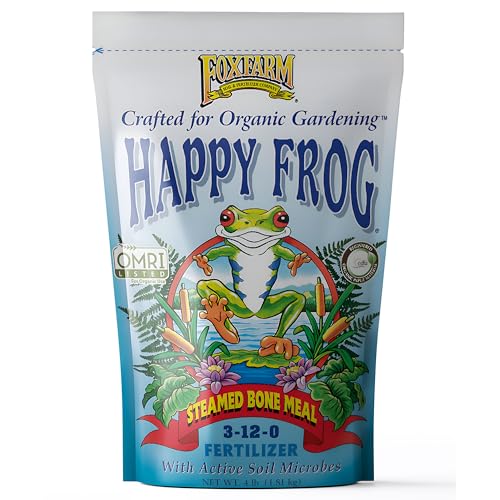 FoxFarm Happy Frog Steamed Bone Meal Fertilizer - Fine-Screened Phosphorus Fertilizer with Calcium & Mycorrhizal Fungi