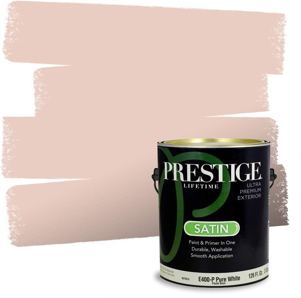 PRESTIGE Paints Exterior Paint and Primer In One, 1-Gallon, Satin, Comparable Match of Sherwin Williams* Grandeur Plum*