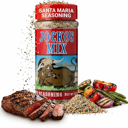 Jocko's Mix Santa Maria Style Seasoning - 15.3oz Bottle Of Tri-Tip, Steak, Pork, and Chicken Seasoning - Santa Maria California Grill - Jocko's Mix for Meat, Seafood Stew & Vegetables, Gluten Free