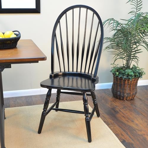 Carolina Chair & Table Windsor Dining Chair with Traditional Spindle Back Design – Multi-Step Hand Finish
