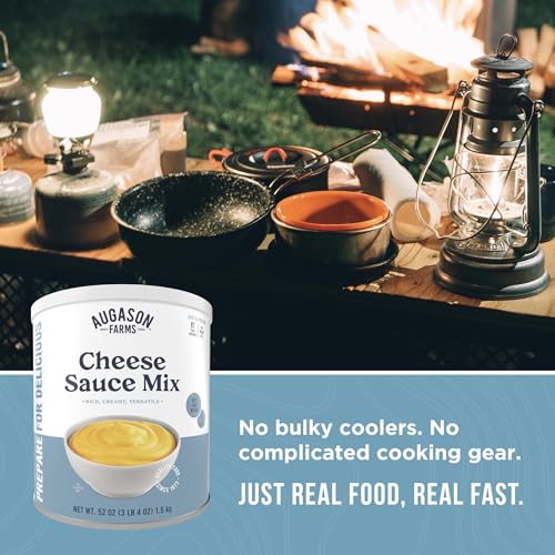 Augason Farms Cheese Sauce Mix Can | Emergency Food Supply, 87 Servings, 10 Year Shelf Life, Shelf Stable Cheddar Cheese Powder Canned Food