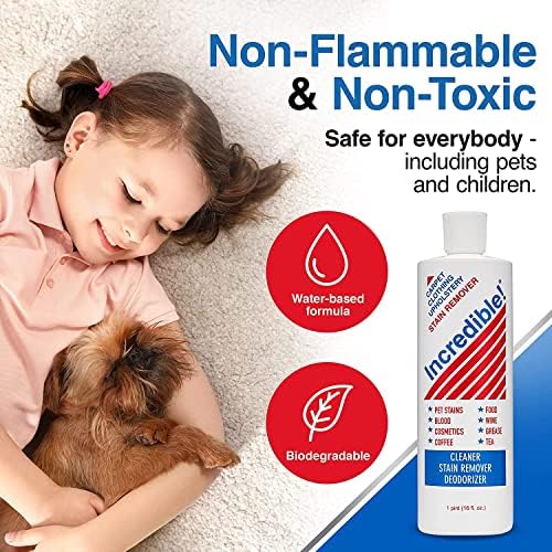 INCREDIBLE! Stain Remover | Instant Spot Remover for New & Old Stains | Cleaner, Stain Removal, Deodorizer - For Blood, Red Wine, Coffee