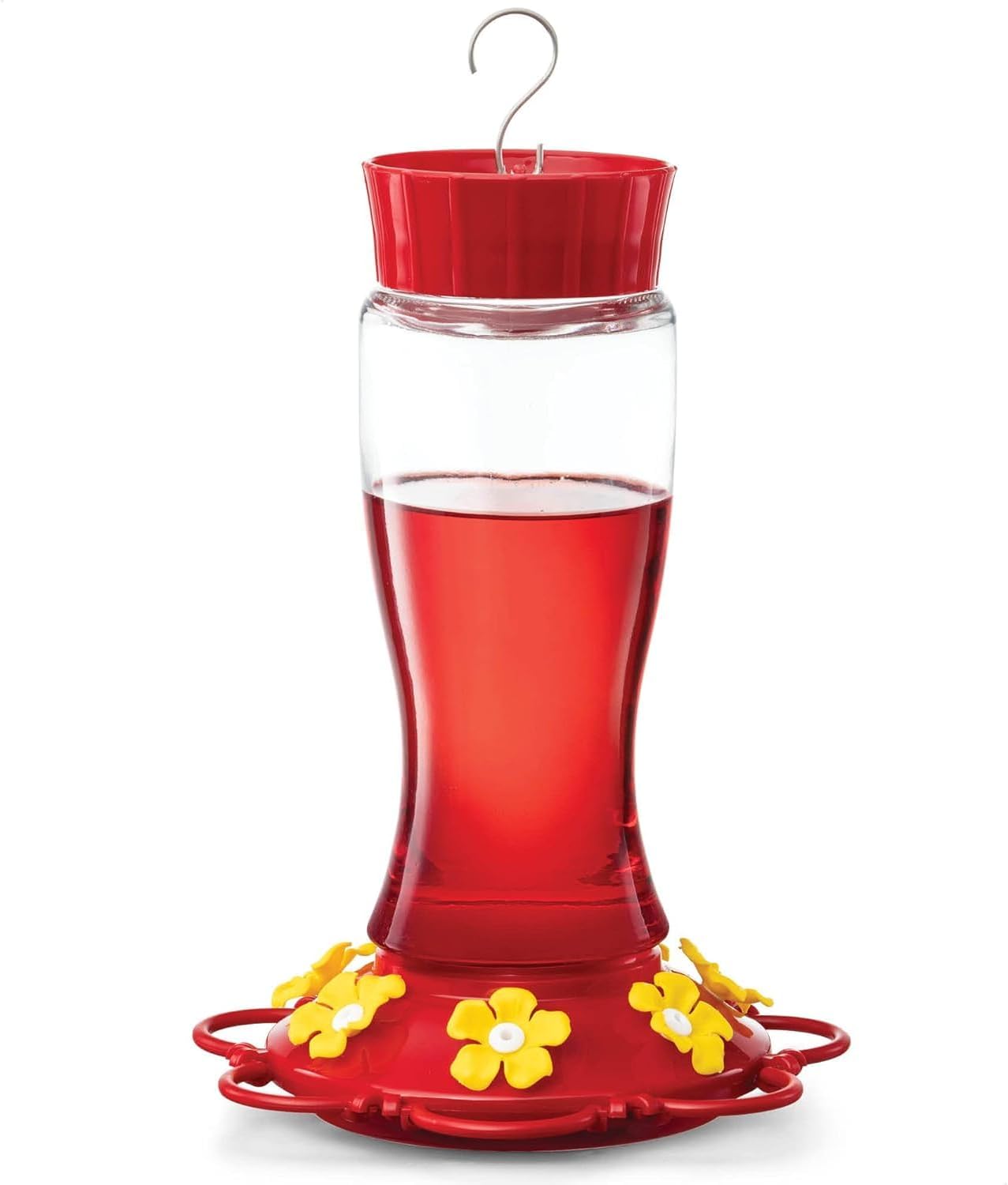 Hummingbird Feeder [Set of 2] Leakproof Clear Plastic 10 oz Wide Mouth.