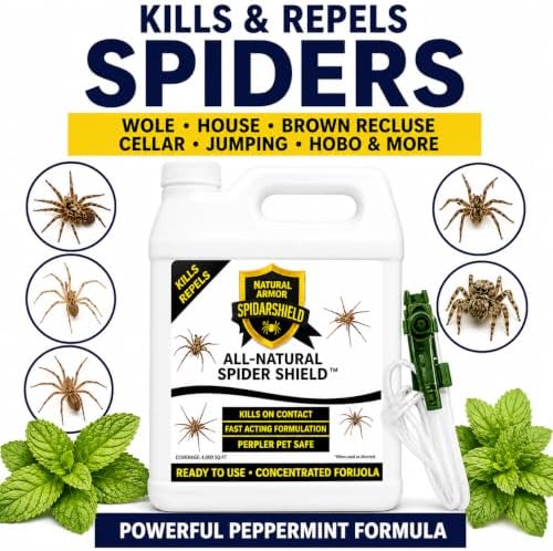 Natural Armor Spider Killer & Repellent - 1 Gallon (128 oz) w/Sprayer