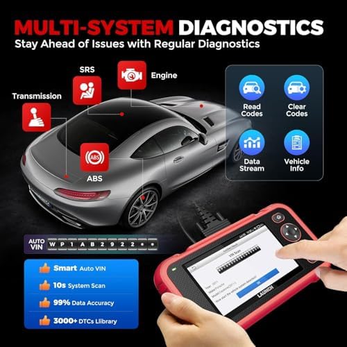 LAUNCH OBD2 Scanner CRP123I V3.0 Elite, 7 Resets Car Scanner, Lifetime Update | FCA SGW, CANFD&DoIP
