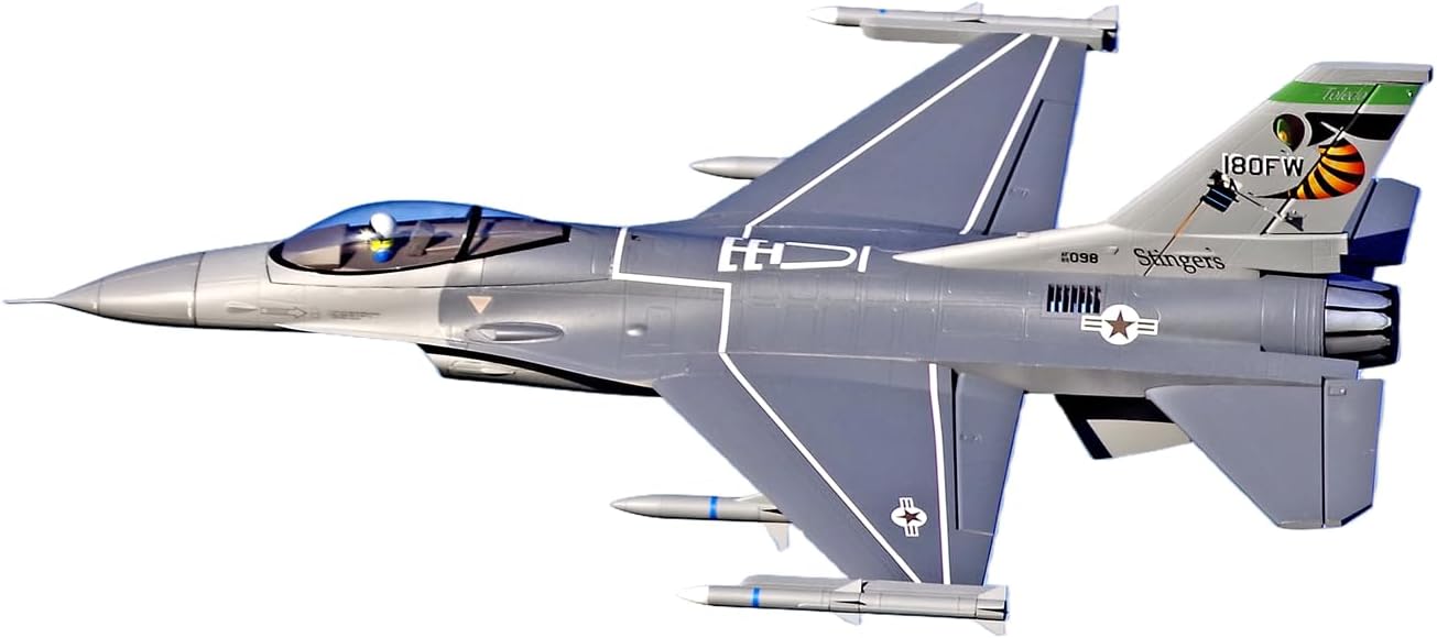 FMS F-16C Fighting Falcon 70mm EDF PNP with Reflex, Super Scale RC Airplane Jet (No Radio, Battery, Charger)
