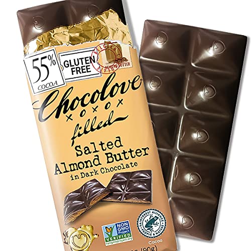 Chocolove, Chocolate Bar Dark Almond butter, 3.2 oz