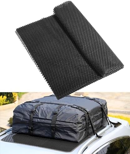 Roof Rack Pads, 51"x43" Rooftop Cargo Bag Mat, Car Accessories Roof Cargo Bag Protective Mat, Roof Mat Car Skid Proof Mat