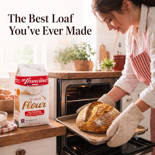Francine T65 All-Purpose French Flour, Unbleached, 10% Protein, 2.2lb (2-Pack)