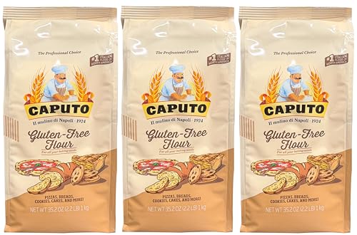 Antimo Caputo Gluten Free Pizza Flour 2.2lb - All Natural Multi Purpose Flour & Starch Blend for Baking Pizza, Bread, & Pasta